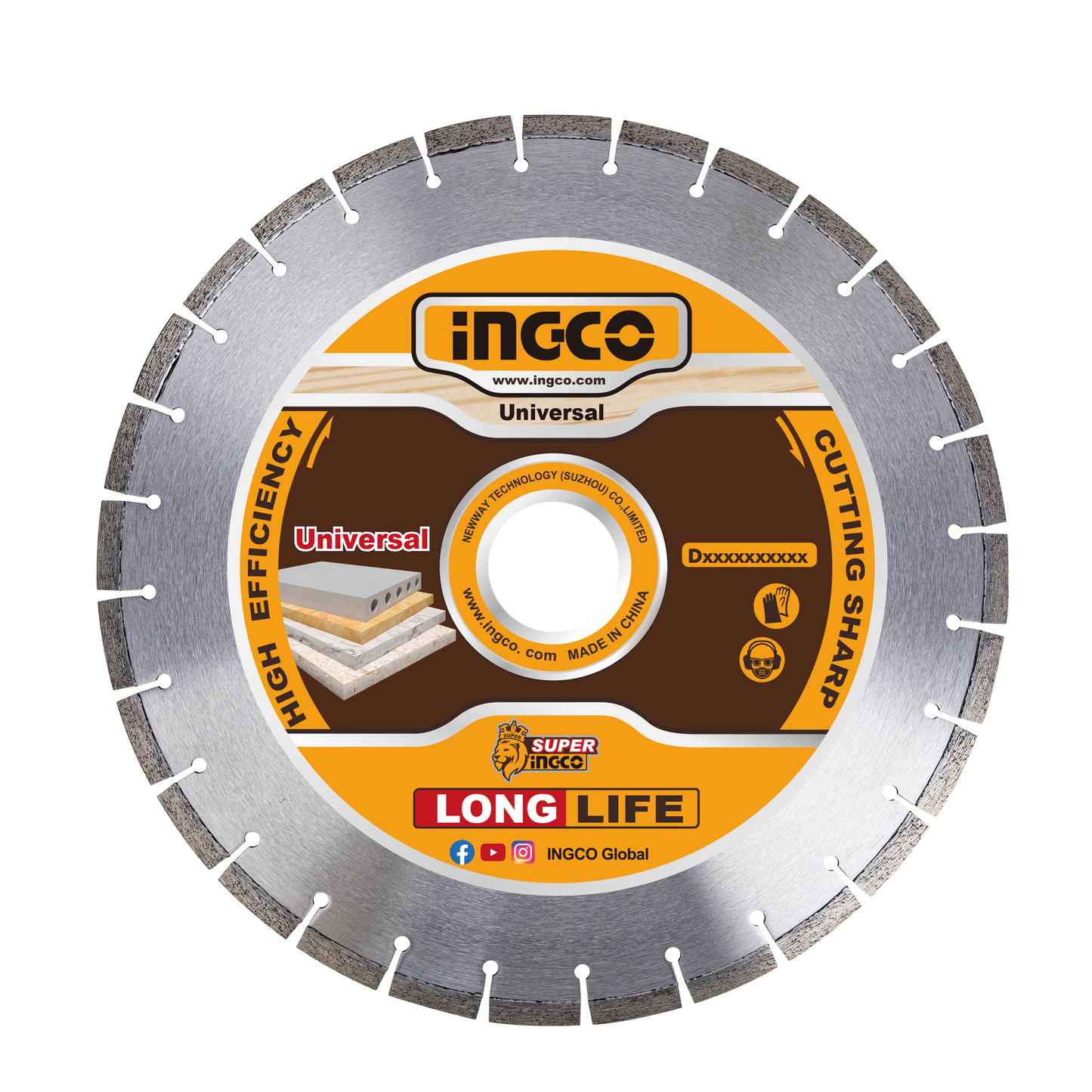 Disco Diamantado Segmentado 16X25,4mm INGCO DMD044052
