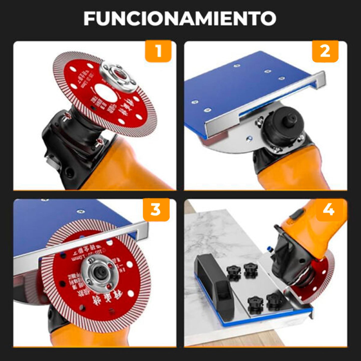 Biseladora de porcelanato 45° para pulidora, INGCO TBL45