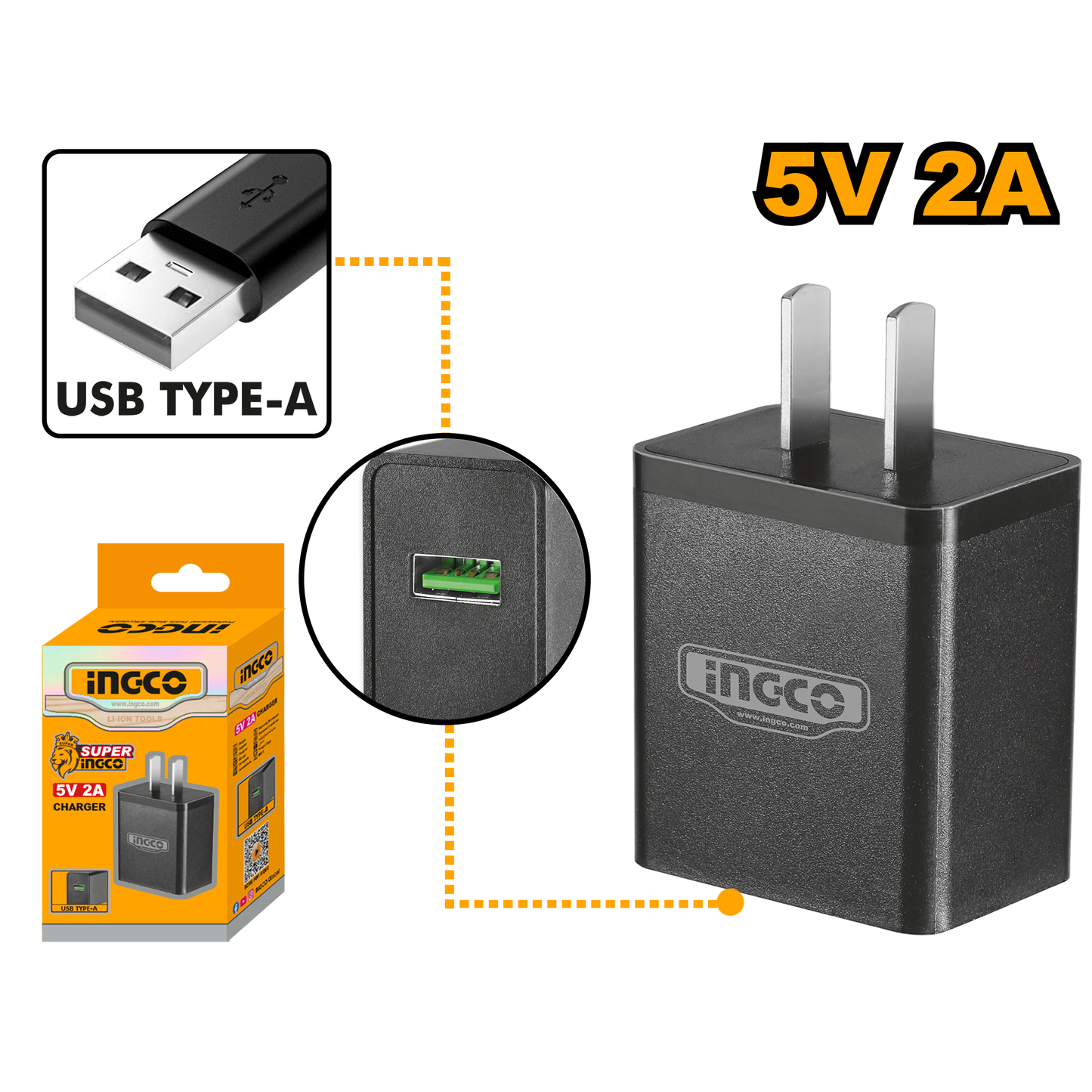 Cargador 5V 110/120V 50/60Hz Usb Tipo A Ufcli120502 - MARKEMSTORE