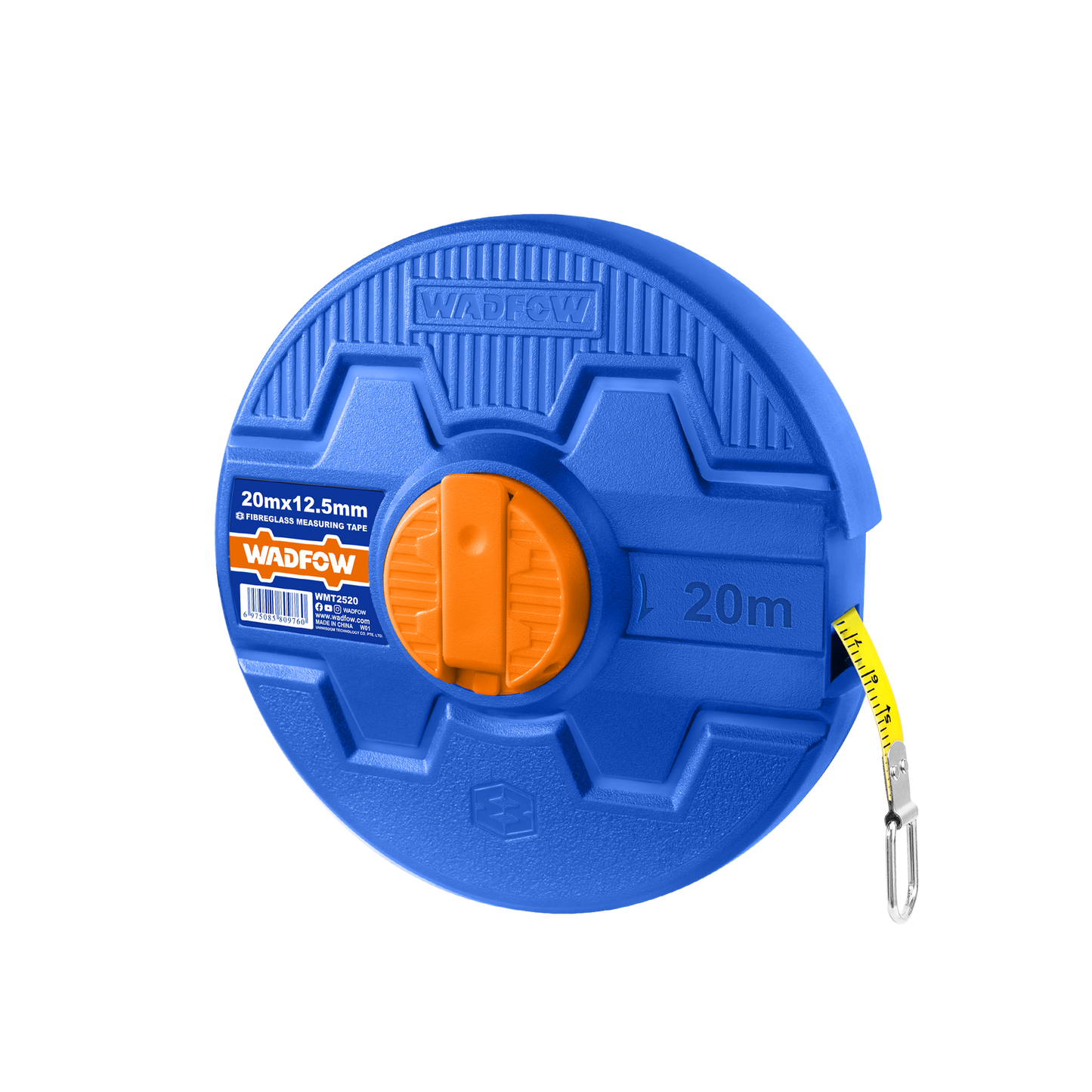 Cinta Métrica 20M Mt/Pulg Fibra Retráctil WADFOW WMT2520 - MARKEMSTORE