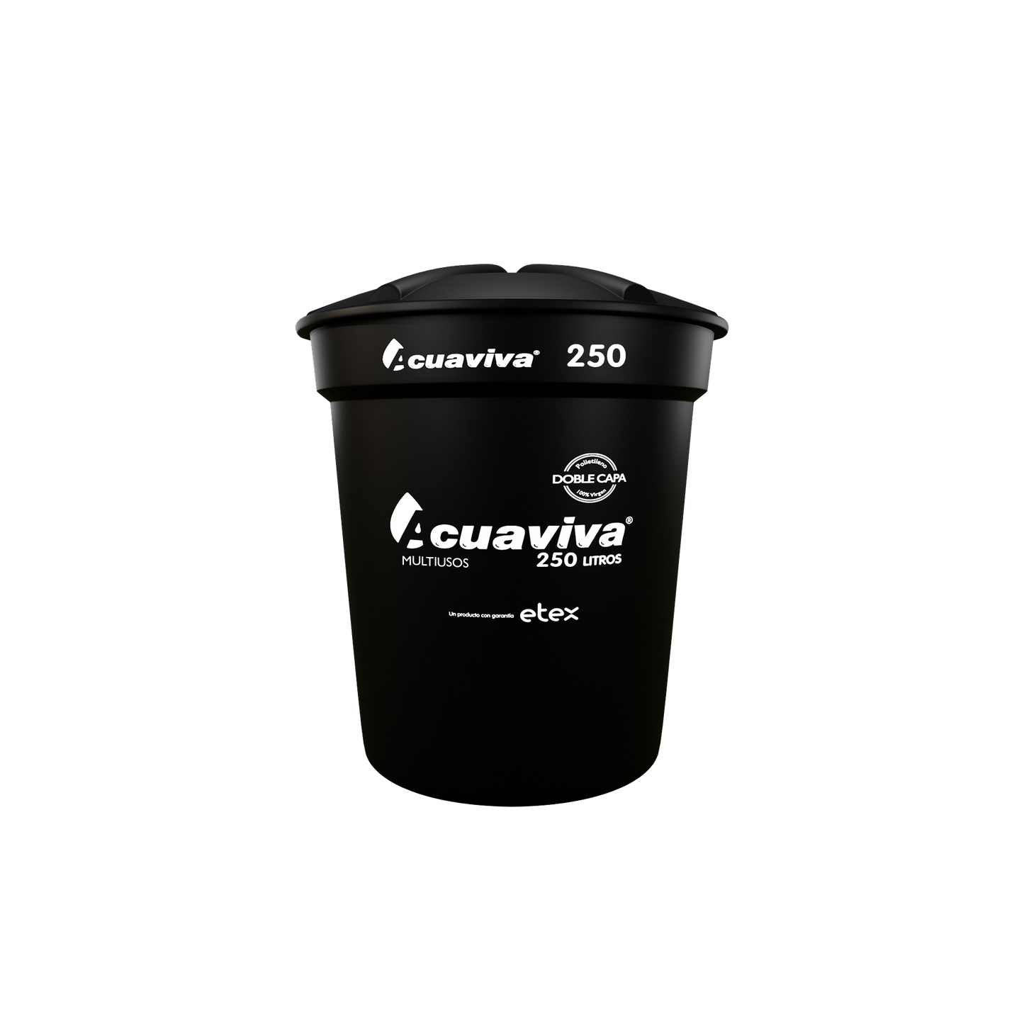 TANQUE AGUA 250 LT CON CONEXIONES ACUAVIVA
