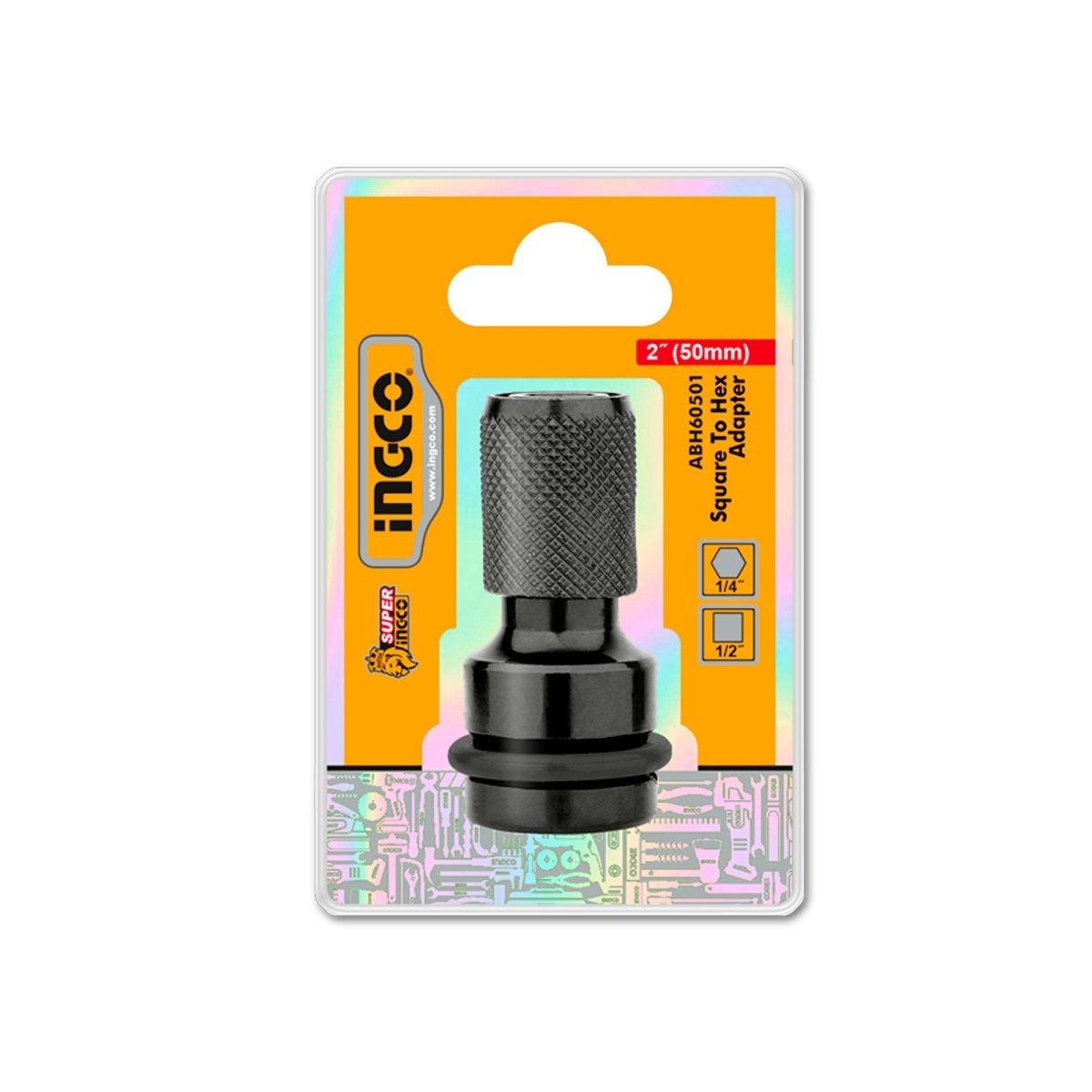 Adaptador para Llave de Impacto INGCO 1/2" a 1/4" Hexagonal ABH60501 - MARKEMSTORE - Accesorios para Taladro