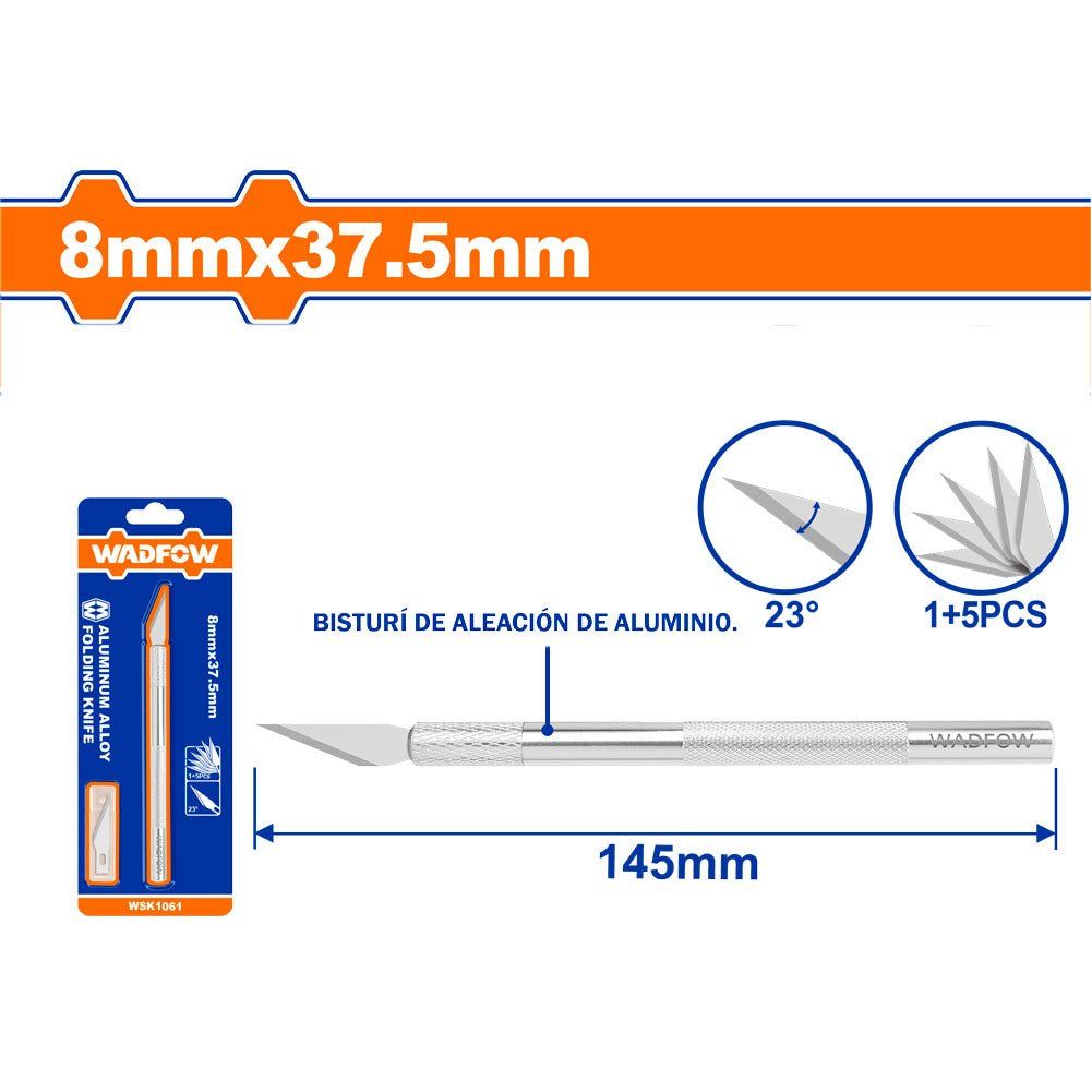 Bisturi WADFOW 5 Piezas Cuchillo de Precisión WSK1061 - MARKEMSTORE - Herramientas de corte uso general