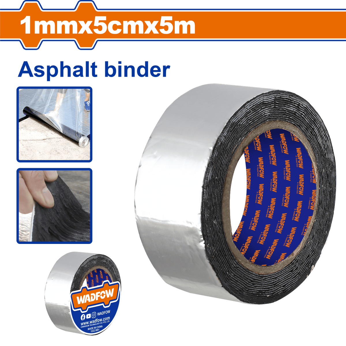 Cinta de Aluminio Adhesiva WADFOW 5 Metros WVF2110 - MARKEMSTORE -