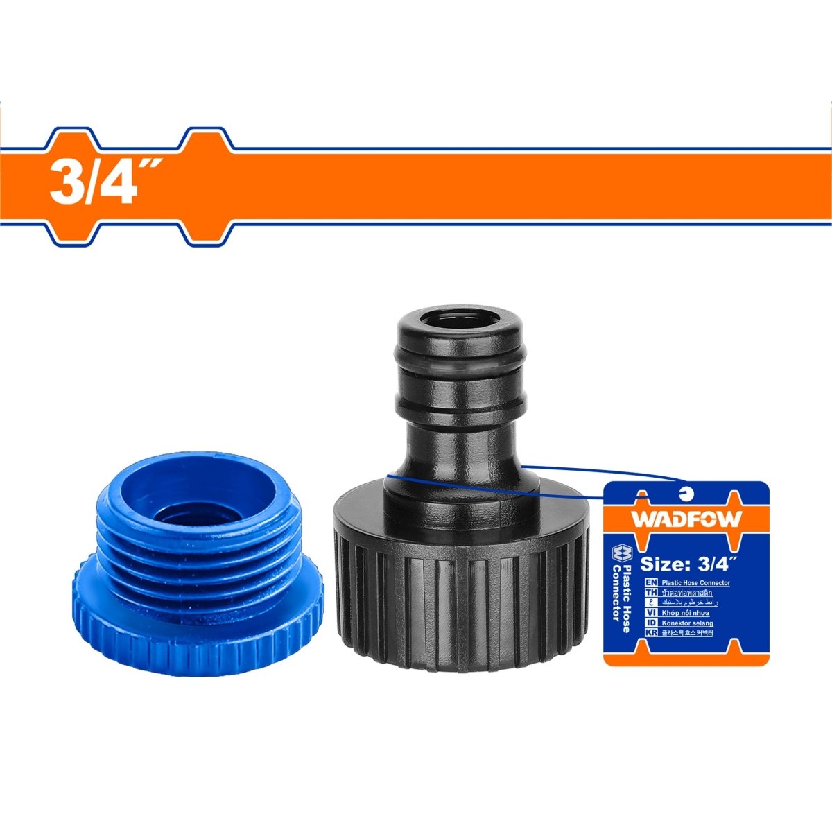 Conector De Manguera Plástico Hembra De 3/4 WQC9E34 - MARKEMSTORE -