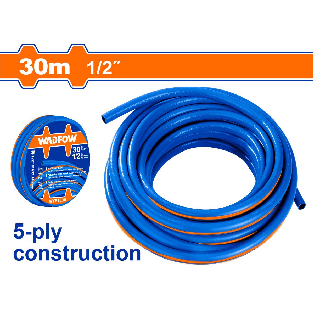 Manguera de PVC de 1/2 X 30m WYP1E30 - MARKEMSTORE - JardÃn