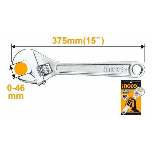 Llave Ajustable 15 Ingco Hadw131152- MARKEMSTORE