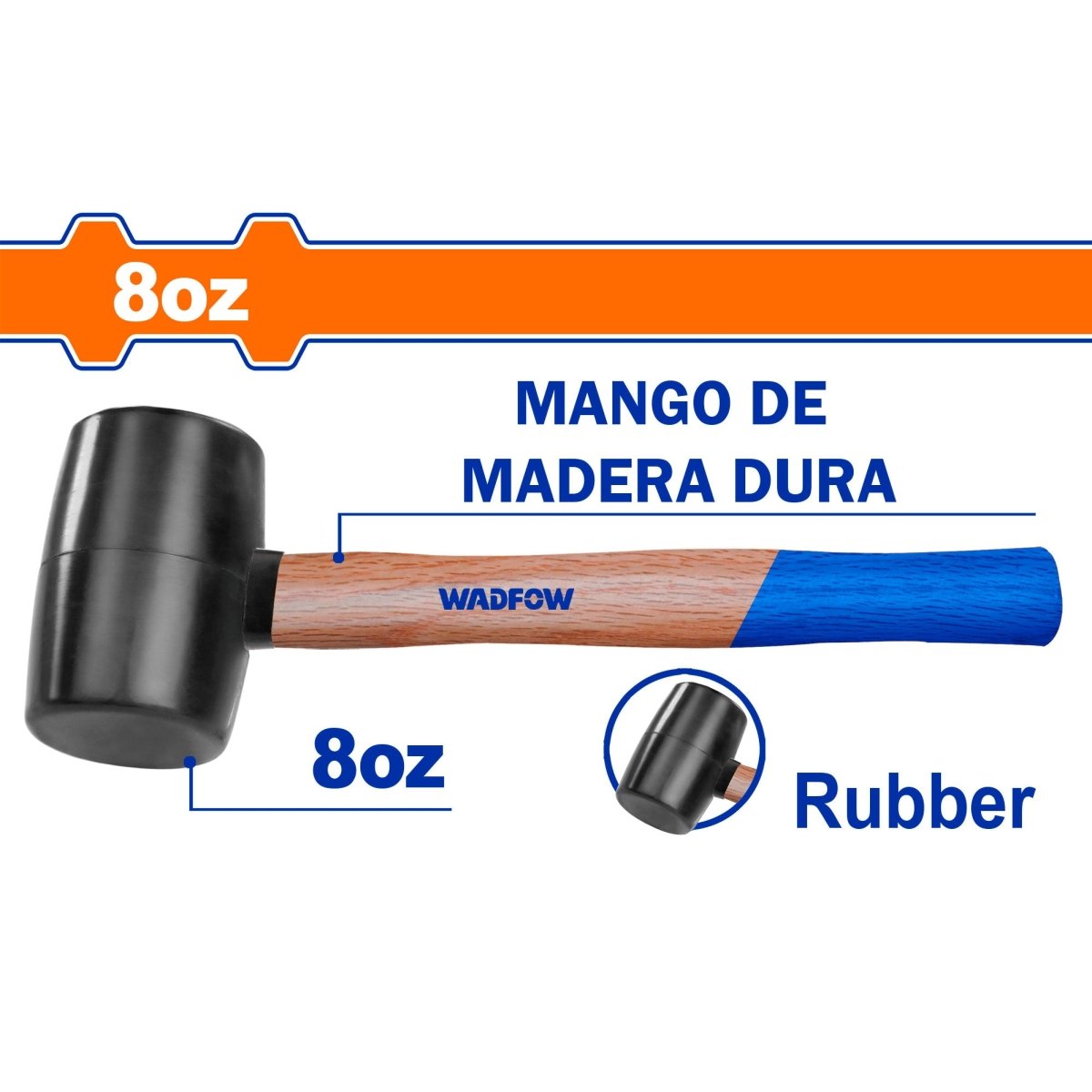 Mazo de Caucho 8oz Mango madera WADFOW WMB7301 - MARKEMSTORE - Almadanas y Mazos