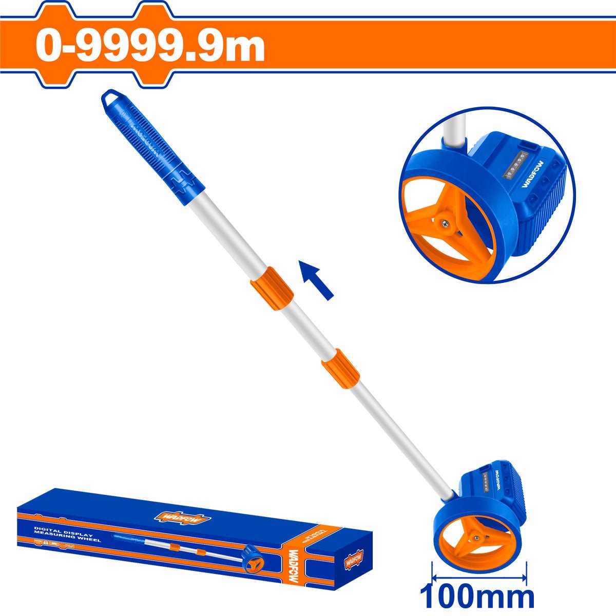 Rueda Medidora de Distancia 0 - 999.9M WADFOW WMW1545 - MARKEMSTORE - HERRAMIENTA PARA MEDICION