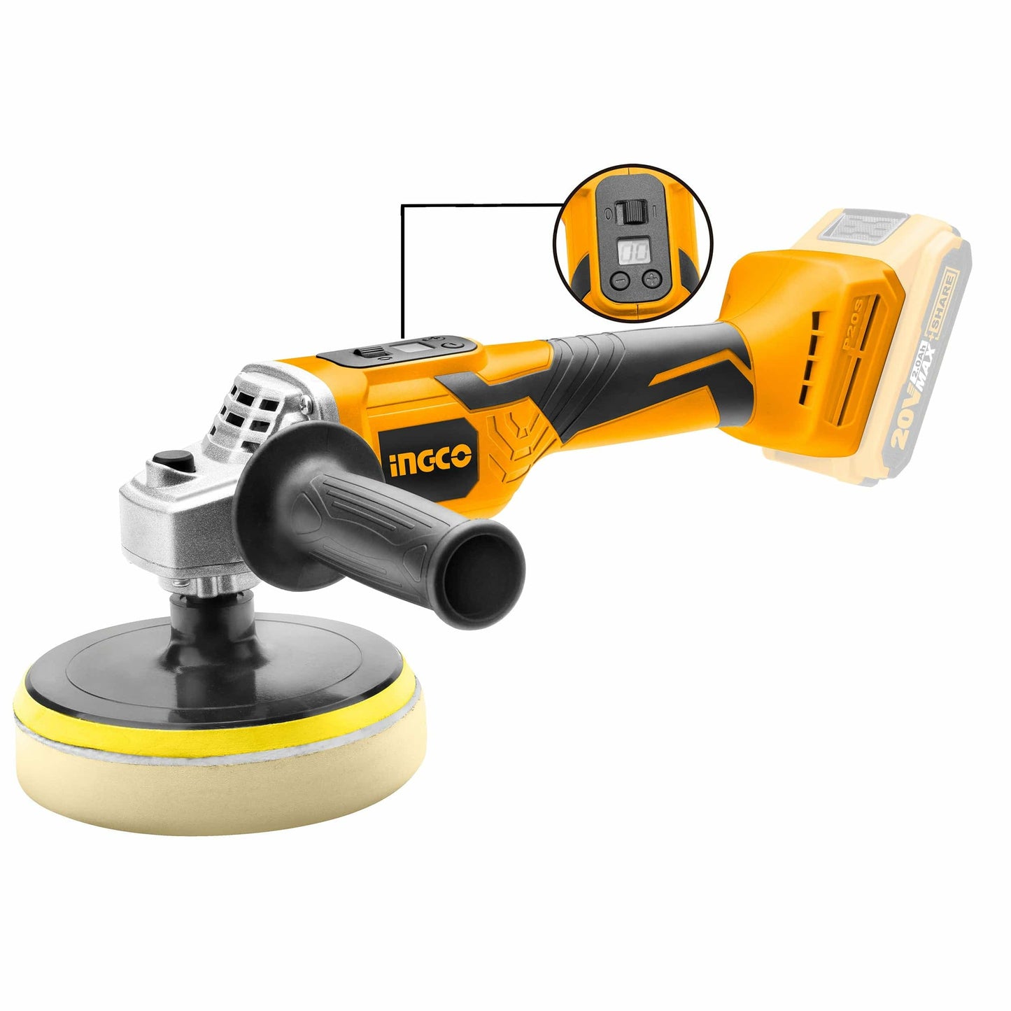 Polichadora Inalambrica Ionlitio 20v Ingco Con Bateria 4h - MARKEMSTORE