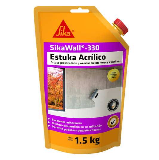 ESTUCO ACRILICO 1.5KG SIKAWALL 330