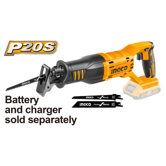 Sierra Reciproca Inalambrica Ionlitio 20V 0-2800/Min Ingco CRSLI1151 - MARKEMSTORE