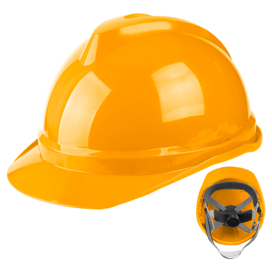 Casco De Seguridad Amarillo Con Ventilacion Suspension 8 Puntos INGCO HSH201 - MARKEMSTORE