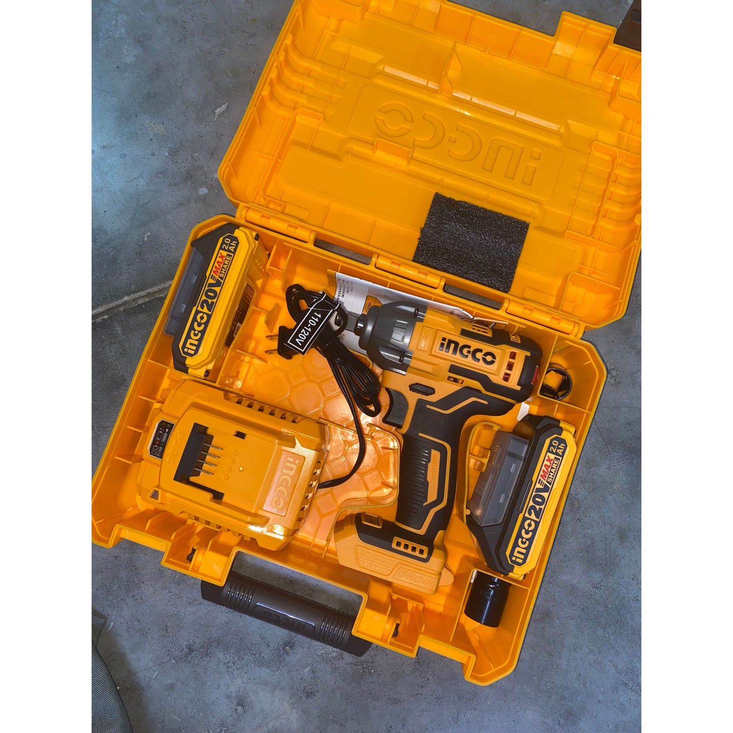 Llave De Impacto 20V M1/2 400Nm Brushless INGCO UCIWLI2040 - MARKEMSTORE