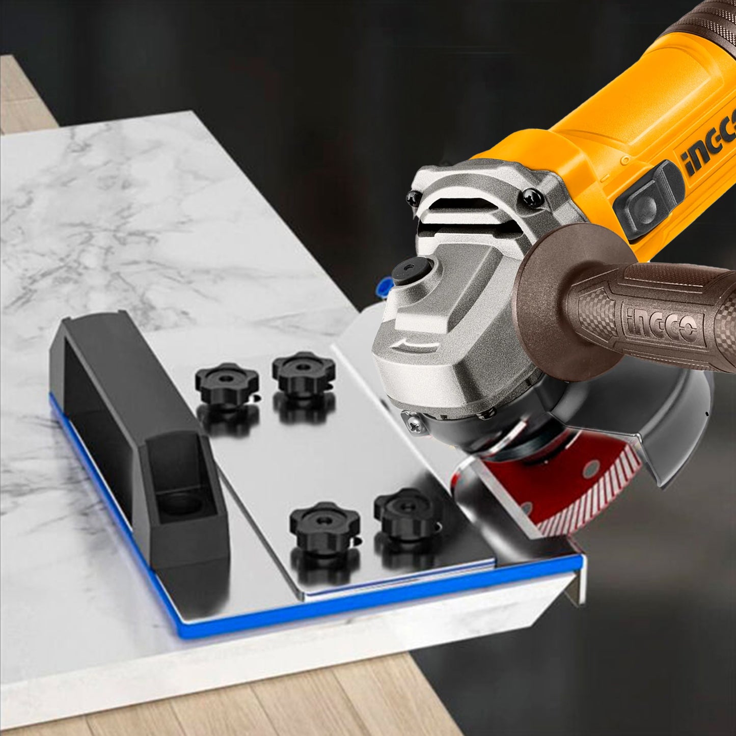 Biseladora de porcelanato 45° para pulidora, INGCO TBL45