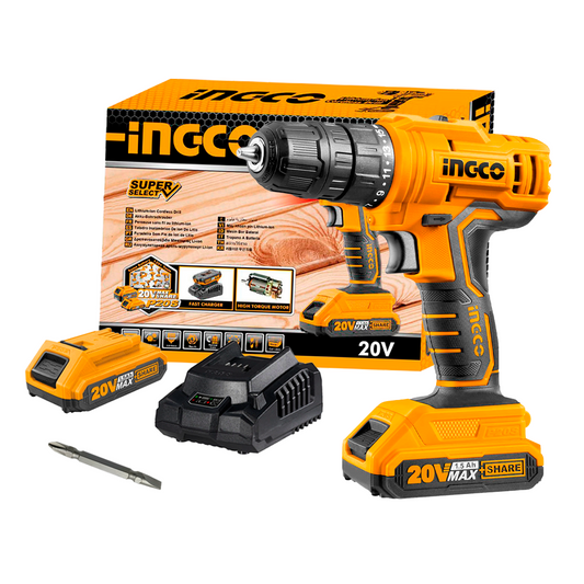 Taladro Inalambrico 20v INGCO UCDLI20011 SUPER SELECT