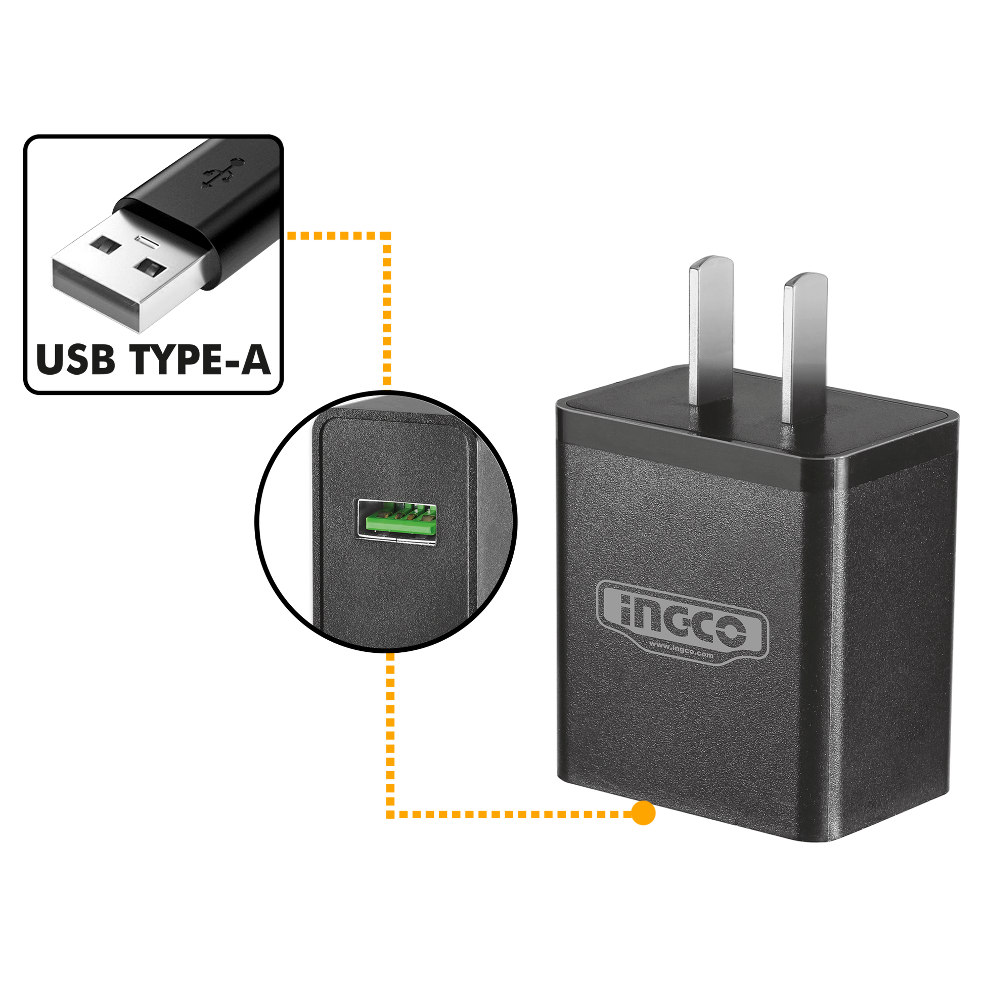 Cargador 5V 110/120V 50/60Hz Usb Tipo A Ufcli120502 - MARKEMSTORE
