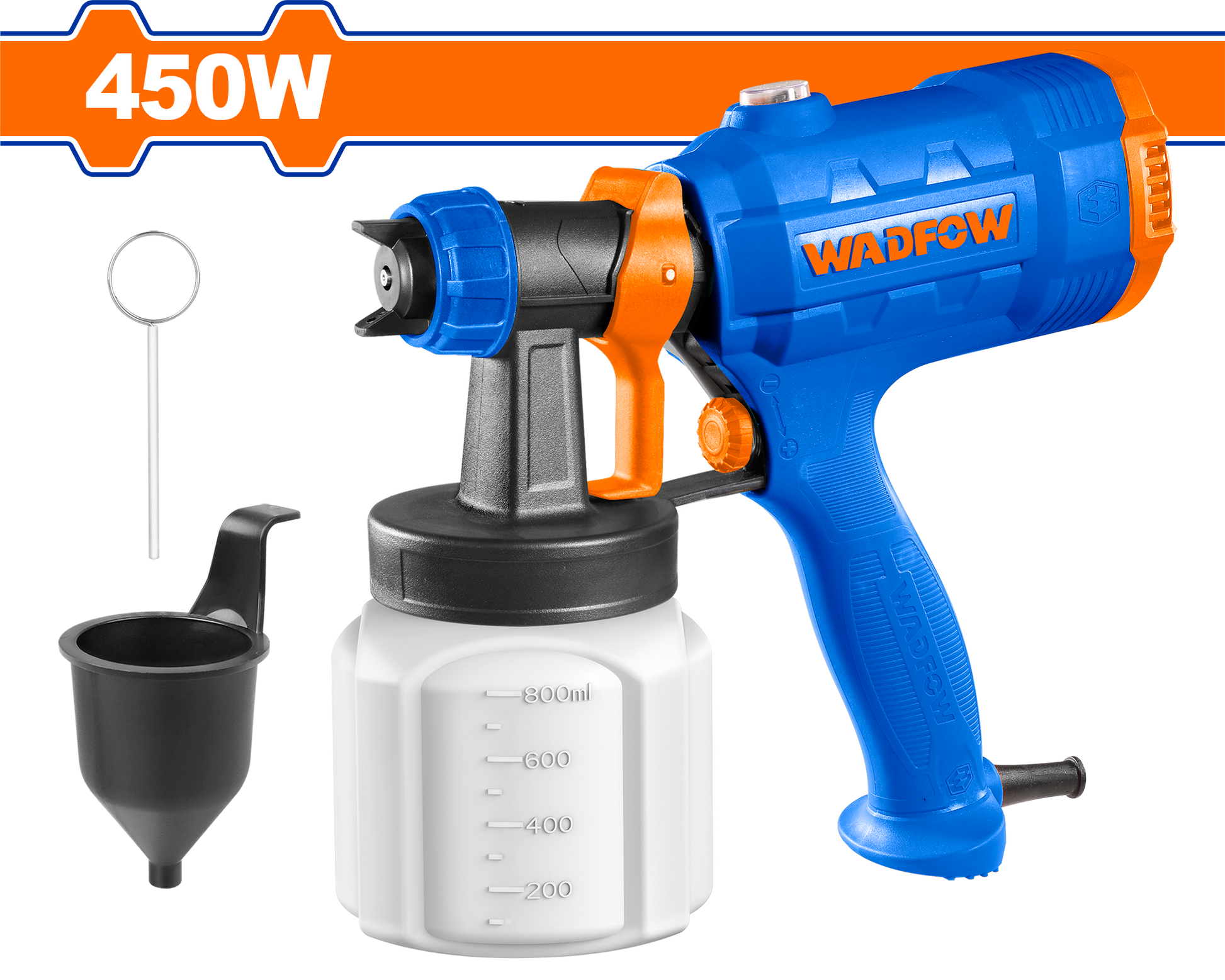 Pistola De Aire Para Pintar 450W Cap 800 Ml 110-120V WADFOW UWEG1A01 - MARKEMSTORE