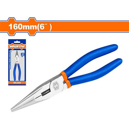 Alicate Punta Larga 6" Pulido Mango Plástico WADFOW WPL2946 MARKEMSTORE
