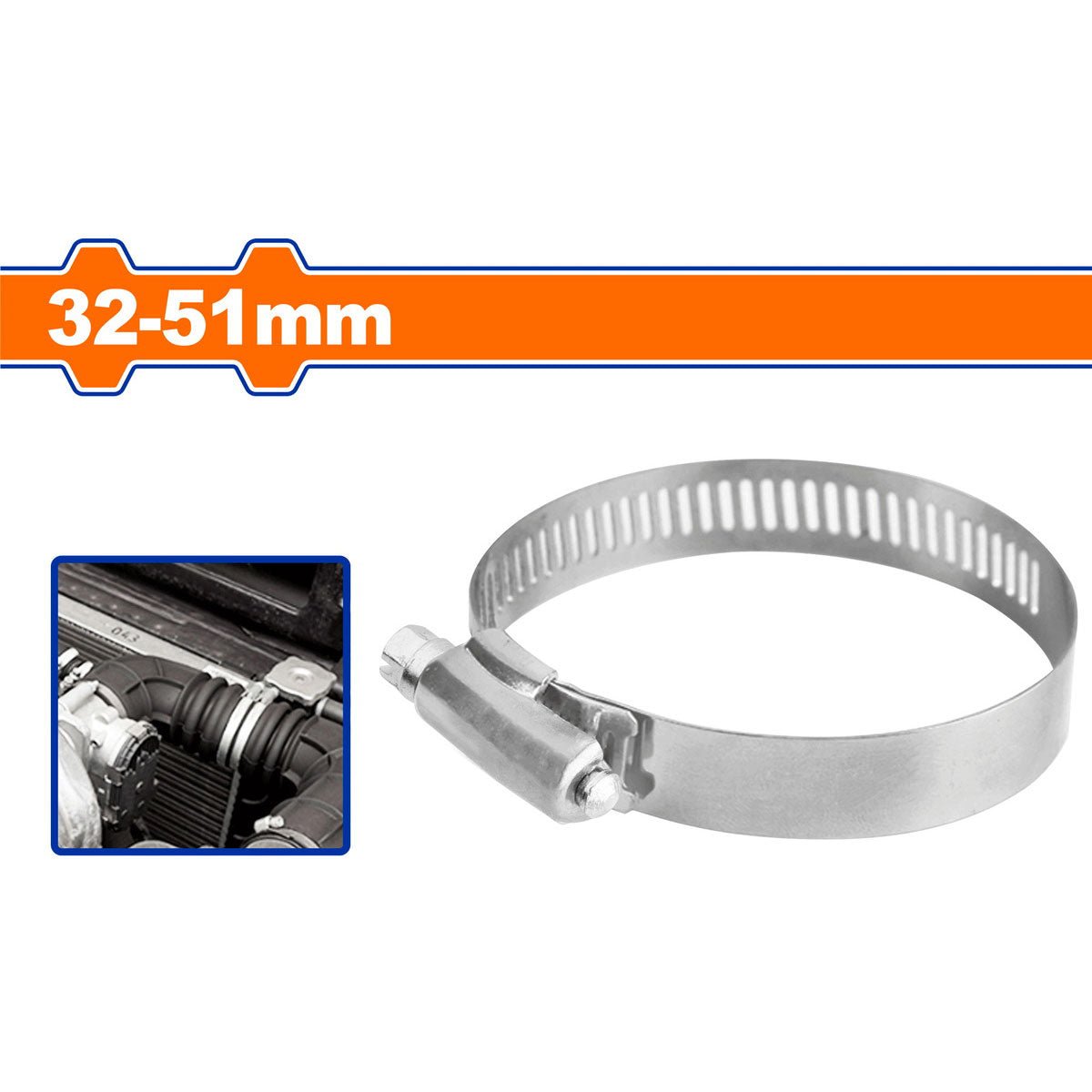 Abrazadera Inoxidable Tipo Cremallera de 32-51MM WHU2906 - MARKEMSTORE - Abrazaderas