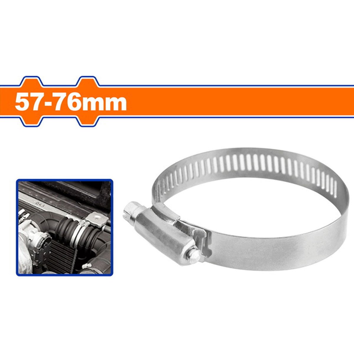 Abrazadera Inoxidable Tipo Cremallera de 57-76MM WHU2910 - MARKEMSTORE - Abrazaderas
