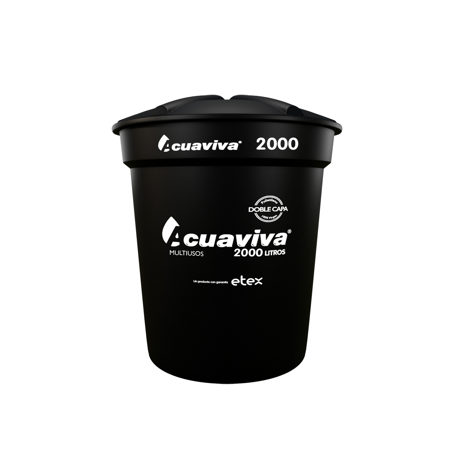 TANQUE AGUA 2000 LT CON CONEXIONES ACUAVIVA