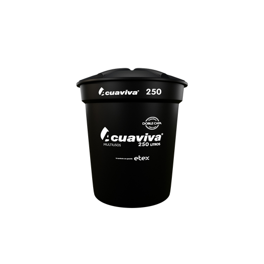 TANQUE AGUA 250 LT CON CONEXIONES ACUAVIVA