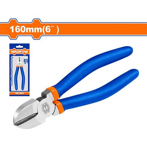Alicate Corte Diagonal 6" Pulido Mango Plástico WADFOW WPL3946 - MARKEMSTORE - 