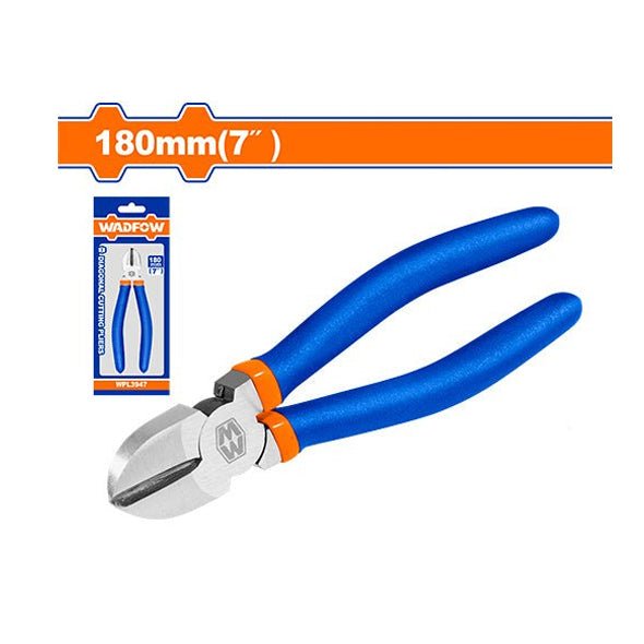 Alicate Corte Diagonal 7" Pulido Mango Plástico WADFOW WPL3947 - MARKEMSTORE - 