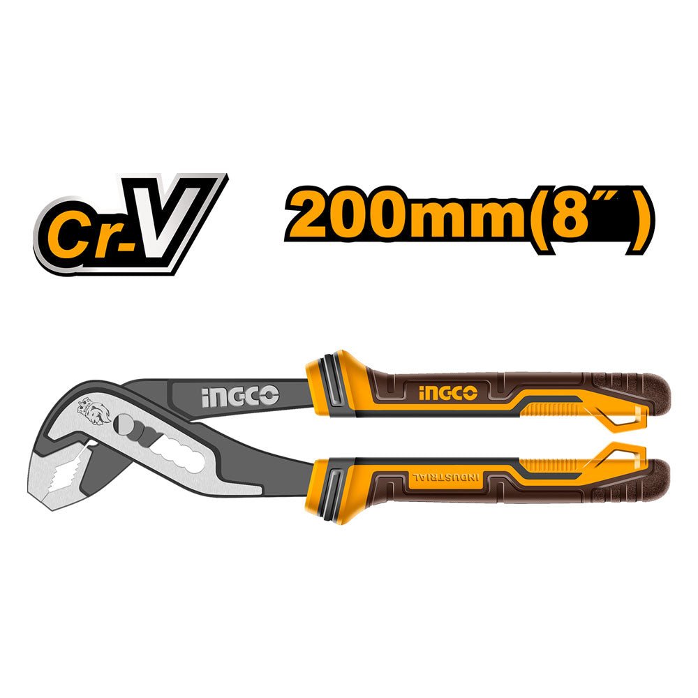 Alicate Pico Loro 8" INGCO HPP28208 Cr - V | Alicate Ajustable Profesional - MARKEMSTORE - Alicates