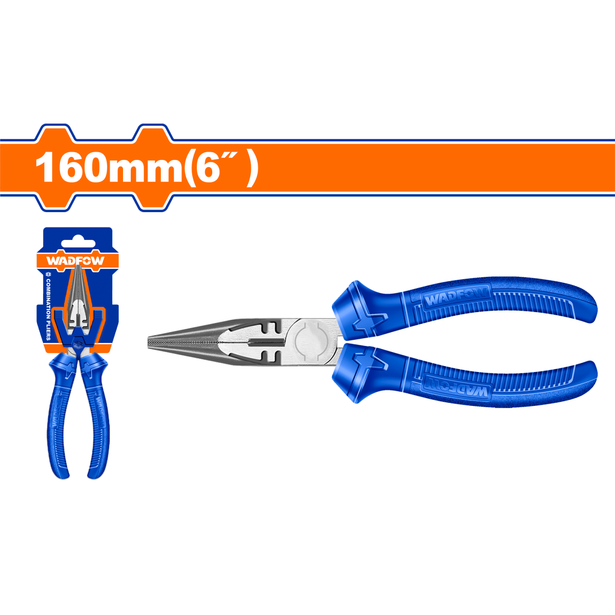 Alicate Punta Larga 6" Pulido M/Plastico WADFOW WPL2C26 - MARKEMSTORE - 