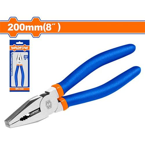 Alicate Universal 8 Pulido Mango Plástico WADFOW WPL1948 - MARKEMSTORE -