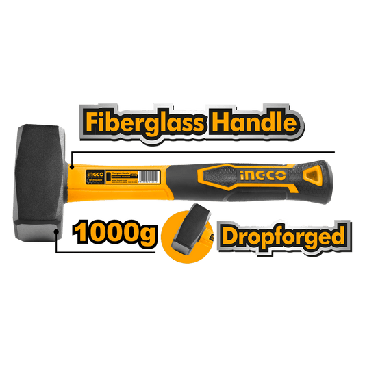 Almadana 1000gr Mango Fibra De Vidrio Hsth8802 Ingco - MARKEMSTORE -