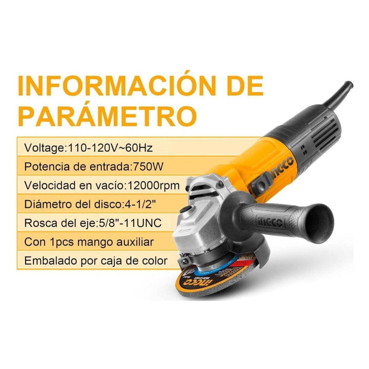 Amoladora 4 1/2 750w UAG75028 SUPER SELECT - MARKEMSTORE - Pulidoras