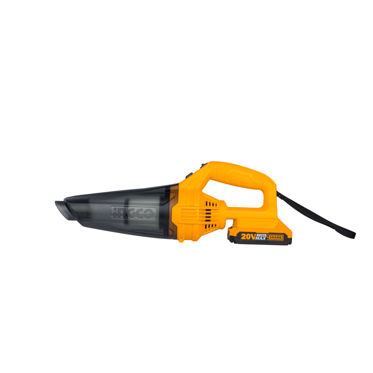Aspiradora Inalámbrica 20V INGCO 0.5L 9KPA Boquilla Hendiduras Cepillo CVLI201261 - MARKEMSTORE - Aspiradoras