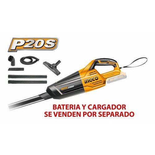 Aspiradora Inalambrica Ionlitio 20V 0.7L 7Kpa Con Manguera. Cepillo y 2 Tubos Plásticos CVLI2001 - MARKEMSTORE - Aspiradoras