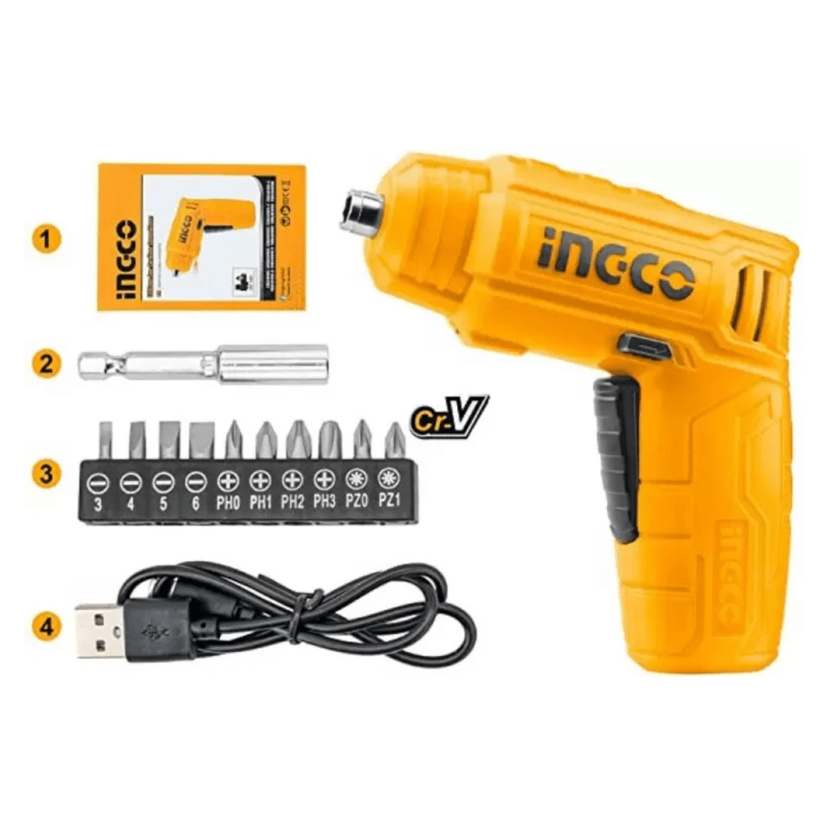 Atornillador 4v INGCO Csdli0402 - MARKEMSTORE - Atornillador