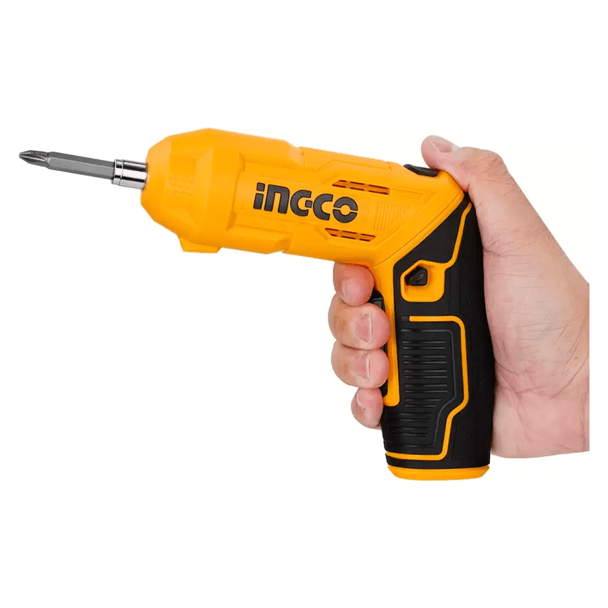 Atornillador Ion Litio 4V Cargador + 18 Accesorios INGCO CSDLI0442 - MARKEMSTORE - Atornillador