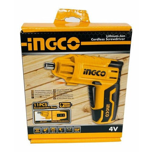 Atornilladores 4v INGCO Con 10 Accesorios UCSDLI0401 - MARKEMSTORE - Atornillador