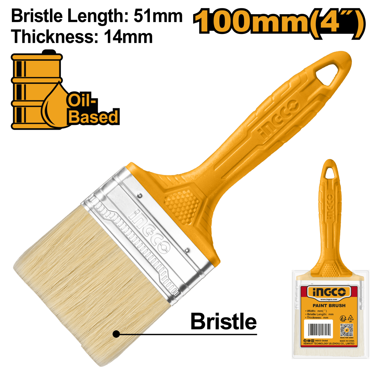 Brocha Para Esmalte Ss Mango Plastico 4 Chptb78604 - MARKEMSTORE -