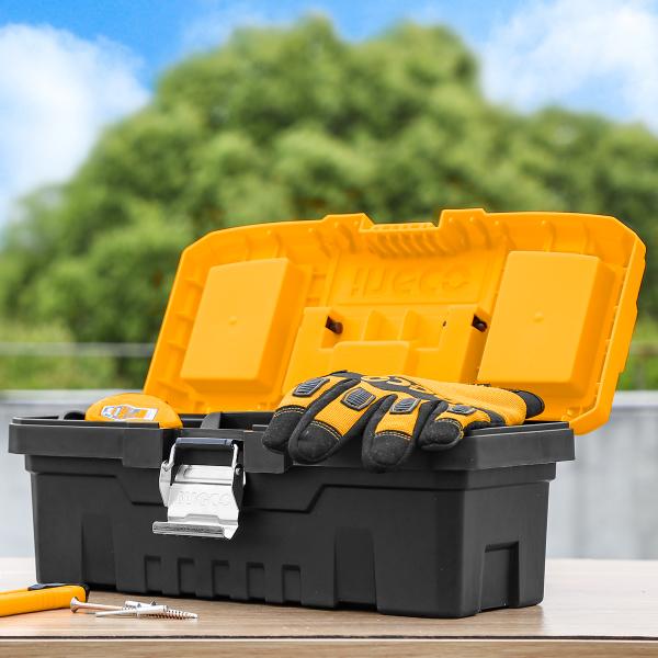 Caja De Herramientas Plastica 14"X6.6"X6.3" Ingco PBX1402 - MARKEMSTORE - Cajas y Organizadores
