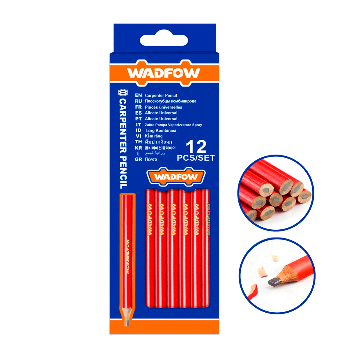Caja Lápiz de Carpintería x 12 unidades Wadfow WMQ1512 - MARKEMSTORE -