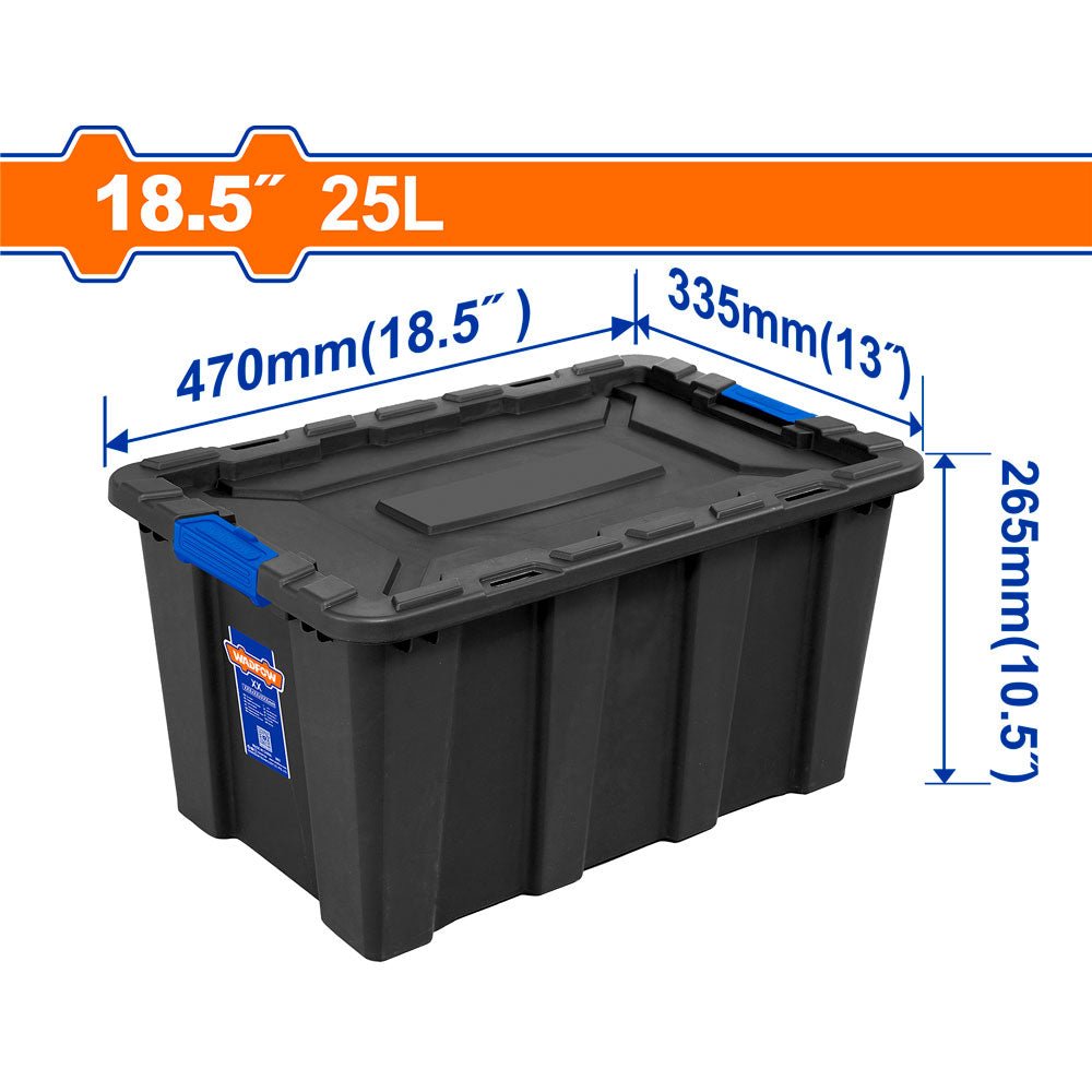 Caja Organizadora Plástica 25L 470x335x265mm WADFOW WTB3325 - MARKEMSTORE - Cajas y Organizadores