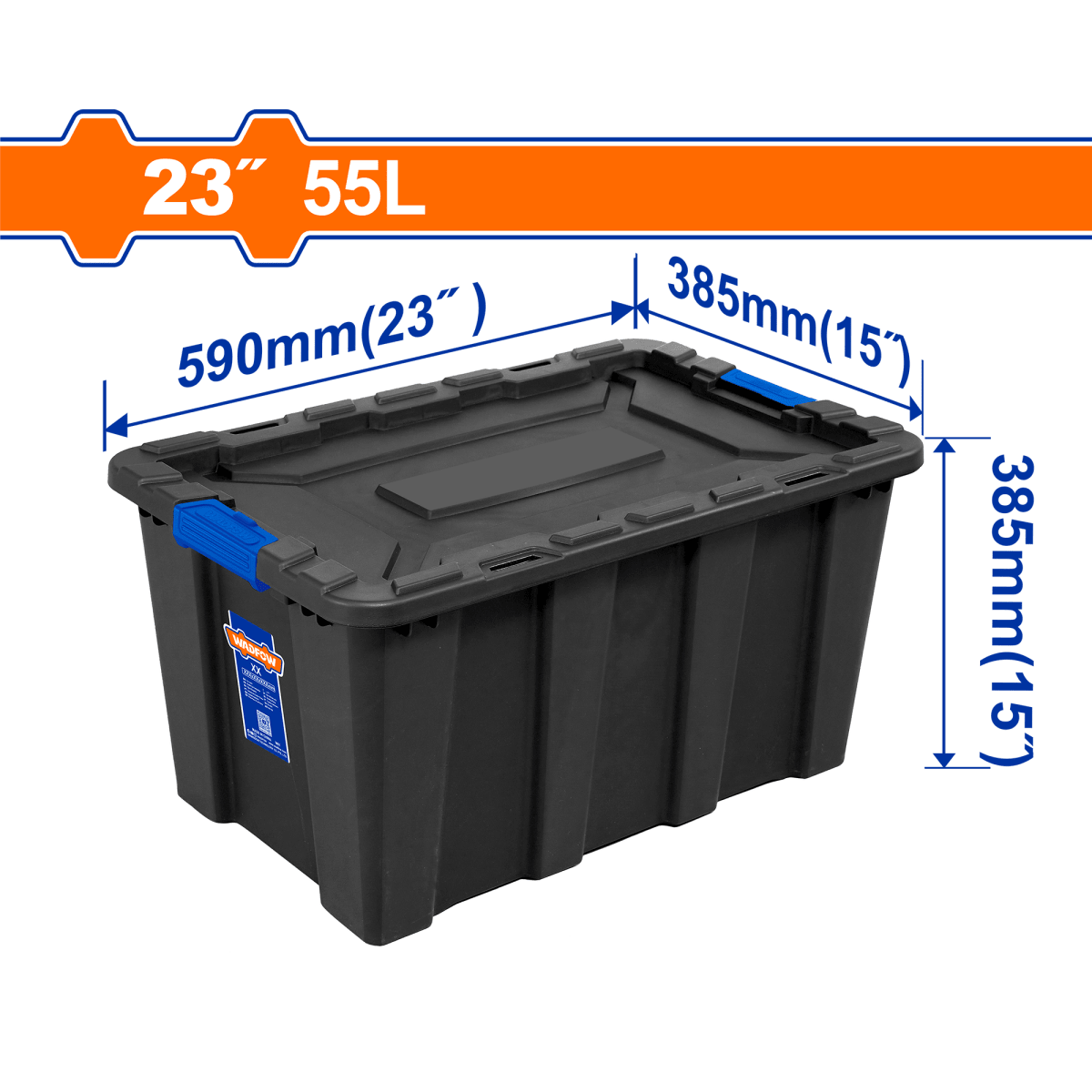 Caja Organizadora Plástica con Tapa WADFOW 55L WTB3355 - MARKEMSTORE - Cajas y Organizadores