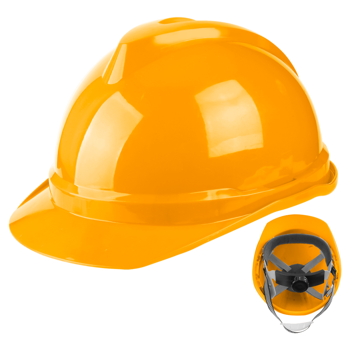 Casco De Seguridad Amarillo Con Ventilacion Suspension 8 Puntos INGCO HSH201 - MARKEMSTORE -