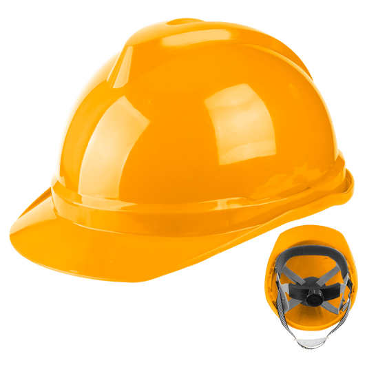 Casco De Seguridad Amarillo Con Ventilacion Suspension 8 Puntos INGCO HSH201 - MARKEMSTORE -
