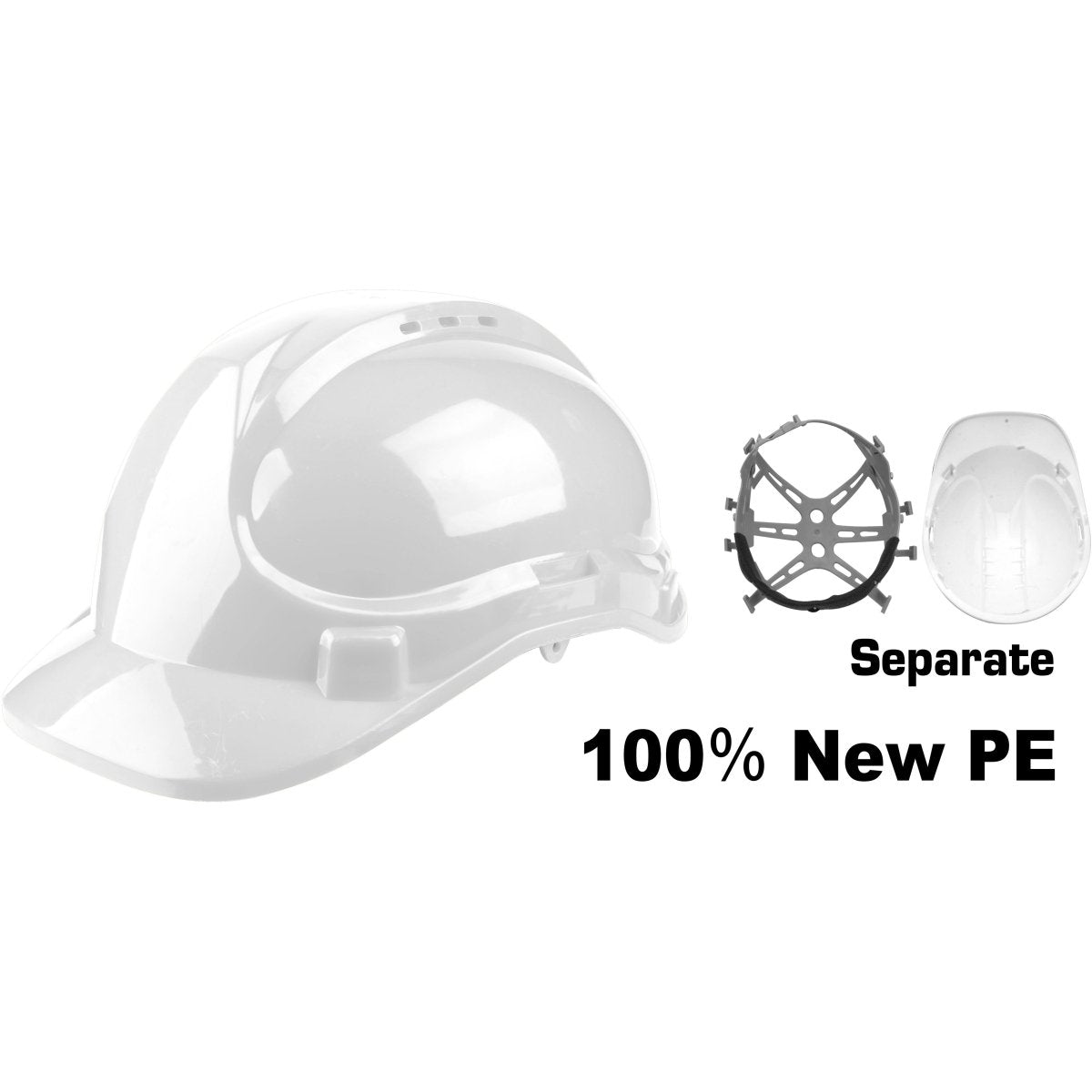 Casco De Seguridad Blanco Con Ventilacion Supension 8 Punto Ingco HSH209 - MARKEMSTORE -