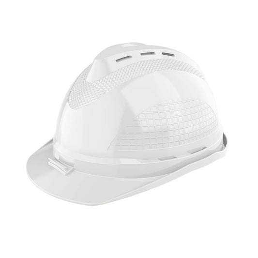 Casco de Seguridad Blanco Con Ventilacion Suspension Ingco Hsh802 - MARKEMSTORE - Seguridad Industrial