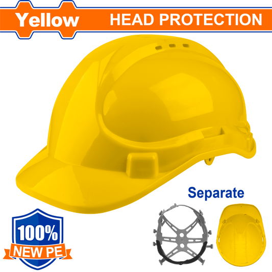 Casco Seguridad Amarillo Suspensión 6 Puntos Wadfow Wsh1302 - MARKEMSTORE - Casco