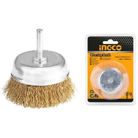 Cepillo De Alambre De Espigo 1/4" 3" 0.3X20Mm Wb30751 Ingco - MARKEMSTORE - Accesorios para Taladro